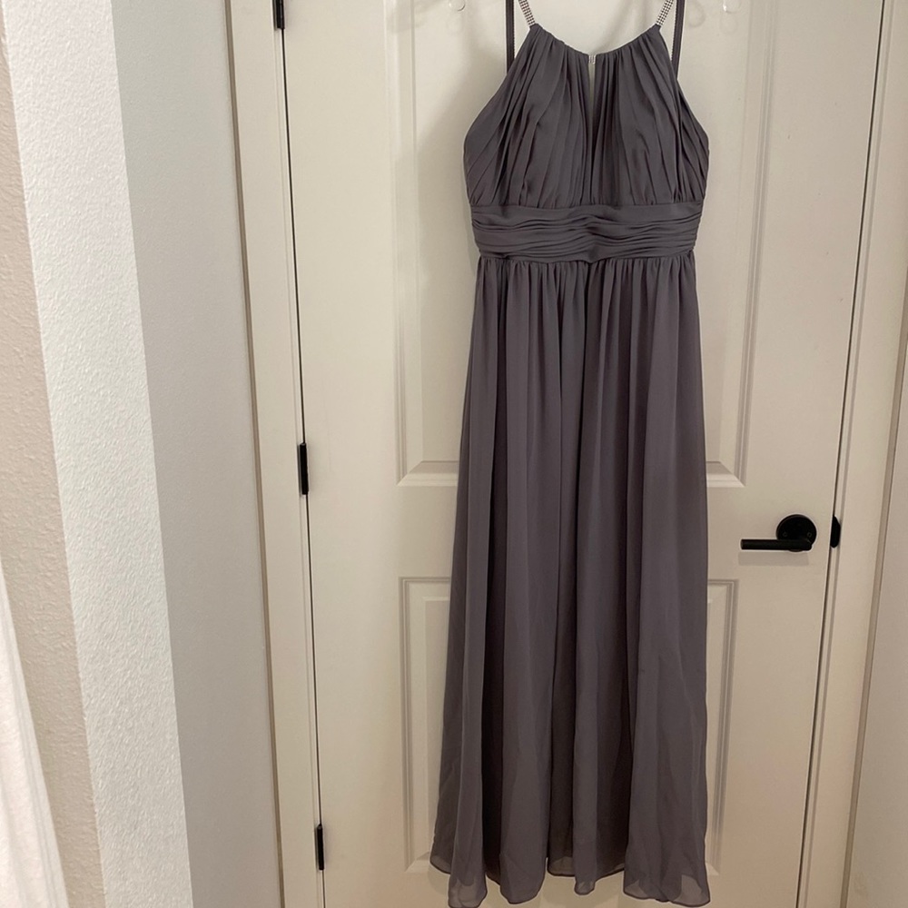 Gray bridesmaid dress
